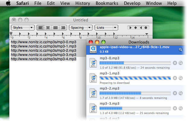 Multiple Downloads in Safari