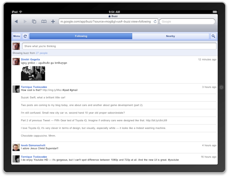 Google Mail for iPad