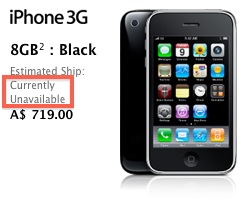 iPhone 3G Soldout
