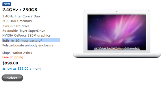 White Macbook Update